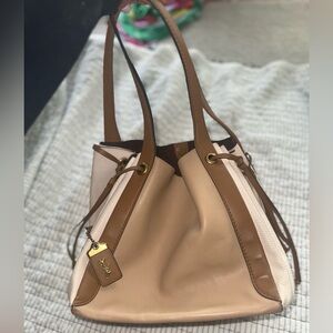 Tan and Brown Coach bag